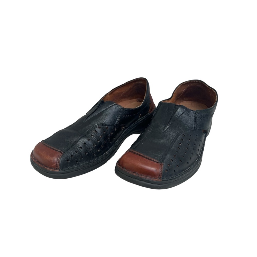Josef Seibel Leather Glenna Perforated Slip On Loafers